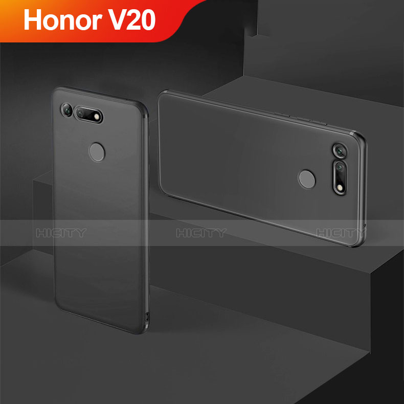 Funda Silicona Ultrafina Goma S05 para Huawei Honor View 20 Negro