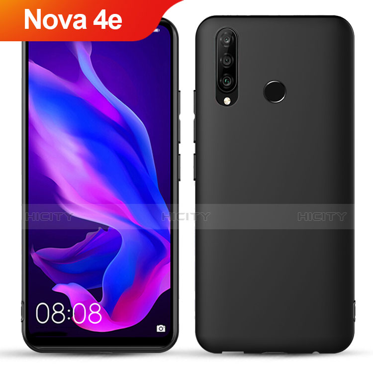 Funda Silicona Ultrafina Goma S05 para Huawei Nova 4e Negro