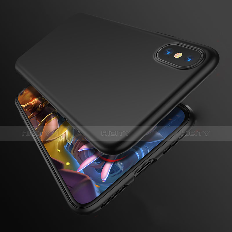 Funda Silicona Ultrafina Goma S06 para Apple iPhone Xs Negro