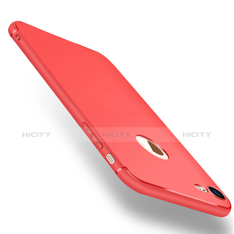 Funda Silicona Ultrafina Goma S07 para Apple iPhone 7 Rojo