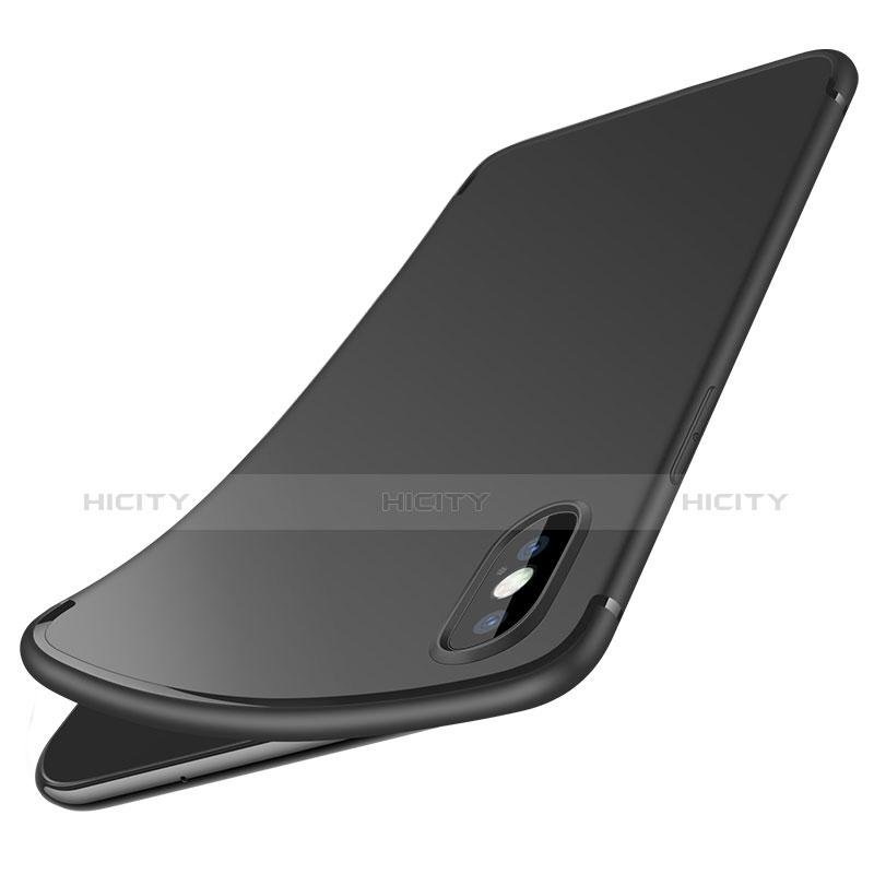 Funda Silicona Ultrafina Goma S09 para Apple iPhone Xs Negro