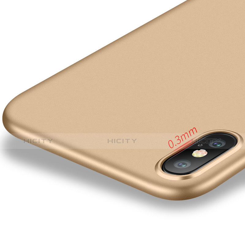 Funda Silicona Ultrafina Goma S14 para Apple iPhone X Oro