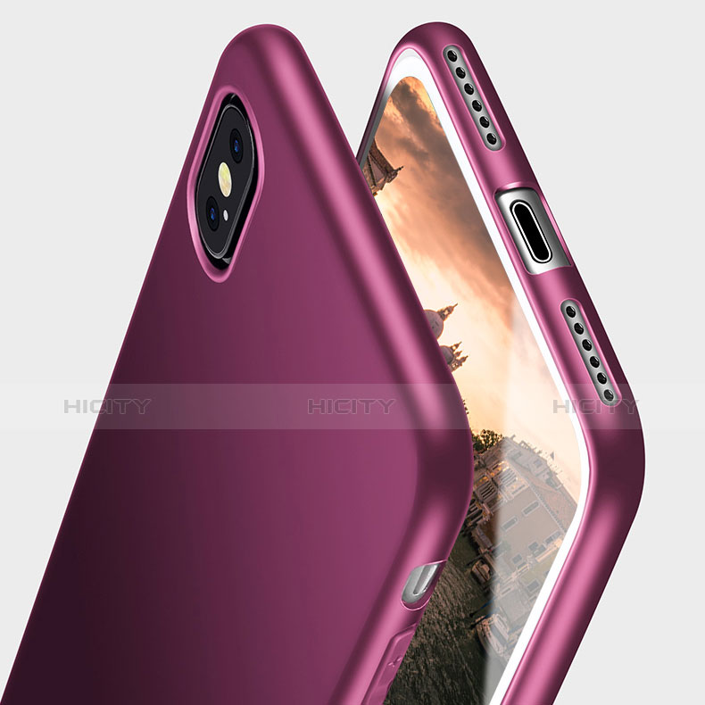 Funda Silicona Ultrafina Goma S15 para Apple iPhone Xs Max Morado