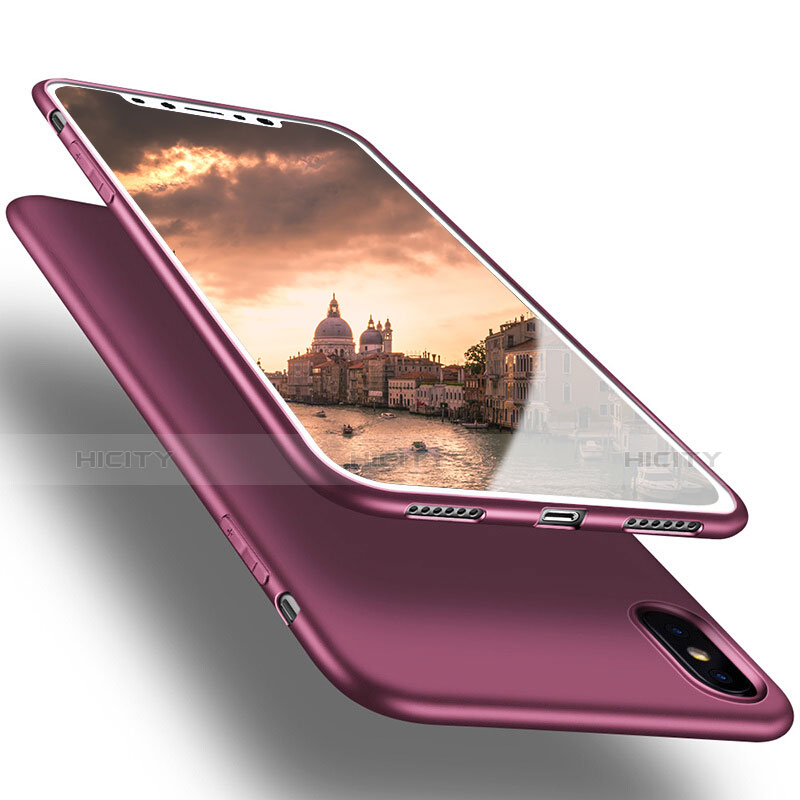 Funda Silicona Ultrafina Goma S15 para Apple iPhone Xs Max Morado