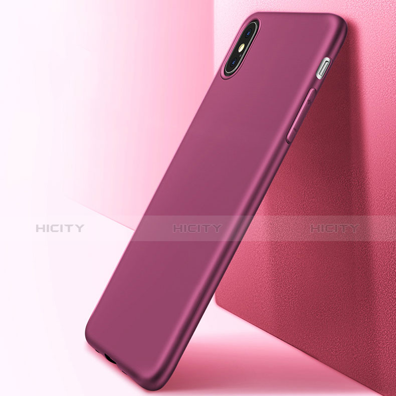 Funda Silicona Ultrafina Goma S15 para Apple iPhone Xs Max Morado