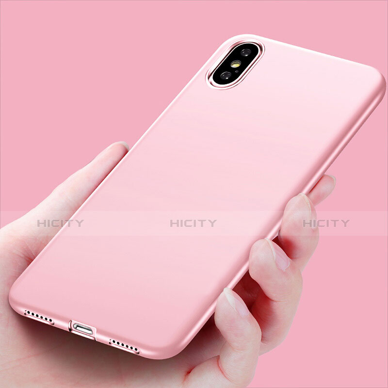 Funda Silicona Ultrafina Goma S16 para Apple iPhone X Rosa