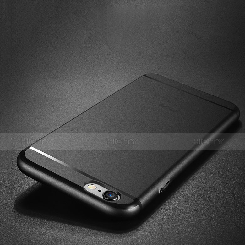 Funda Silicona Ultrafina Goma U01 para Apple iPhone 6S Plus Negro