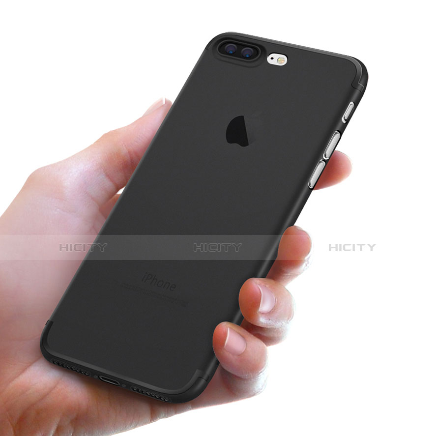 Funda Silicona Ultrafina Goma Z04 para Apple iPhone 7 Plus Negro