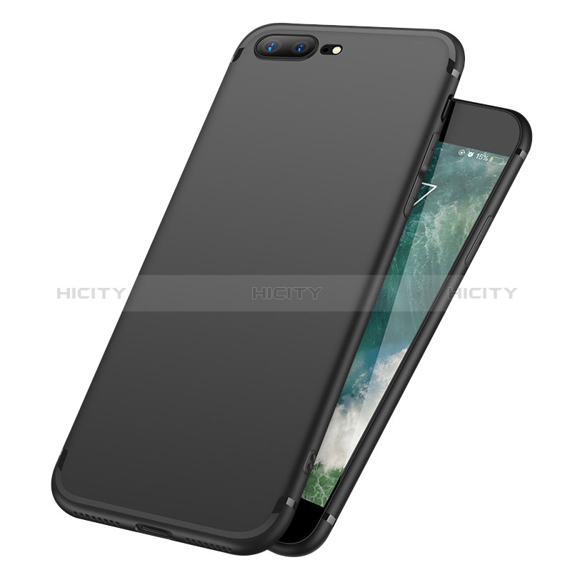 Funda Silicona Ultrafina Goma Z08 para Apple iPhone 8 Plus Negro