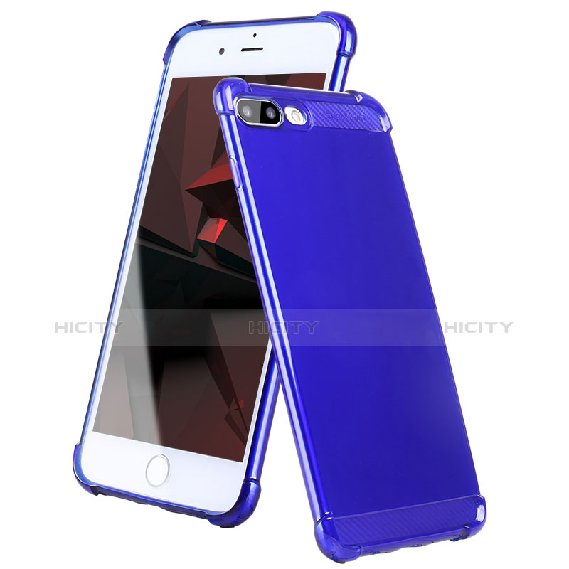 Funda Silicona Ultrafina Goma Z11 para Apple iPhone 7 Plus Azul