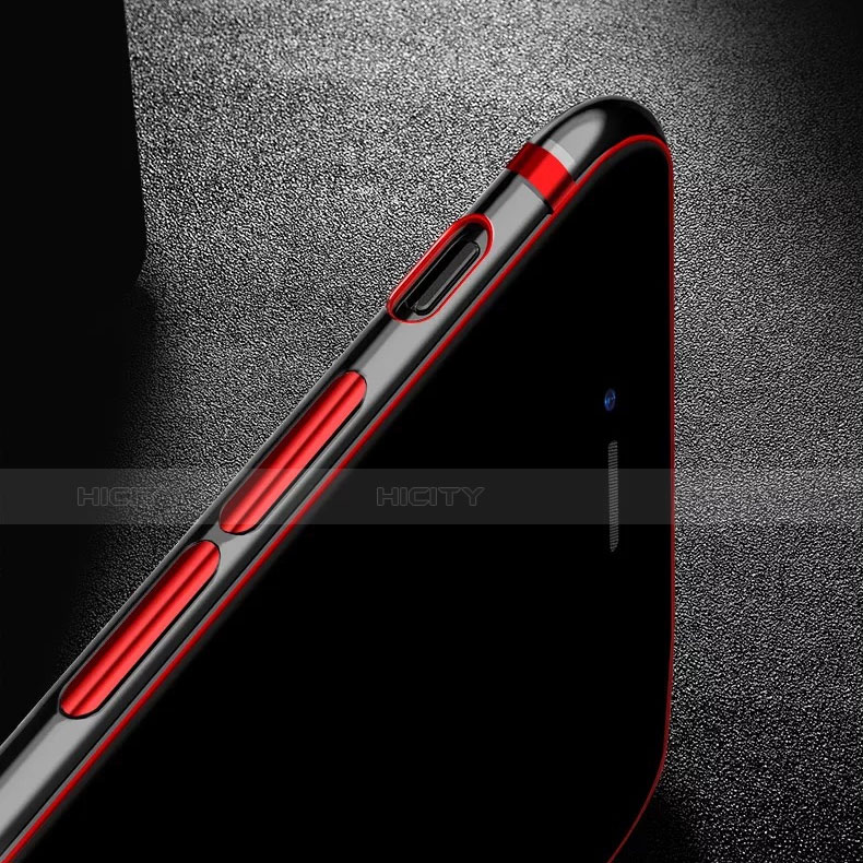 Funda Silicona Ultrafina Transparente A02 para Apple iPhone 7 Plus Rojo