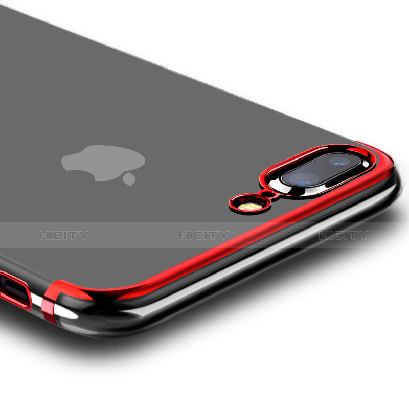 Funda Silicona Ultrafina Transparente A02 para Apple iPhone 7 Plus Rojo