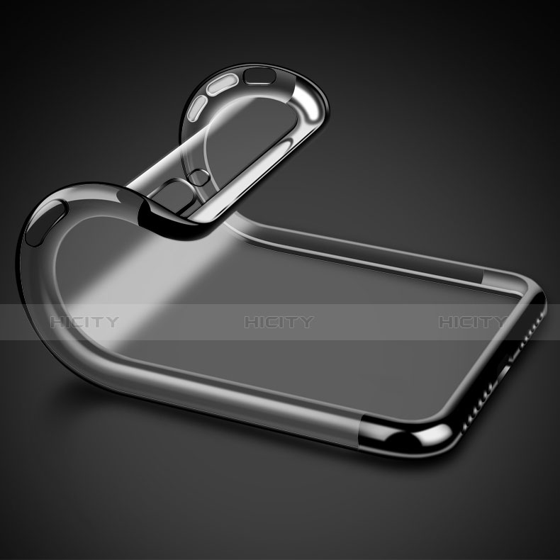 Funda Silicona Ultrafina Transparente A07 para Apple iPhone 7 Plus Negro