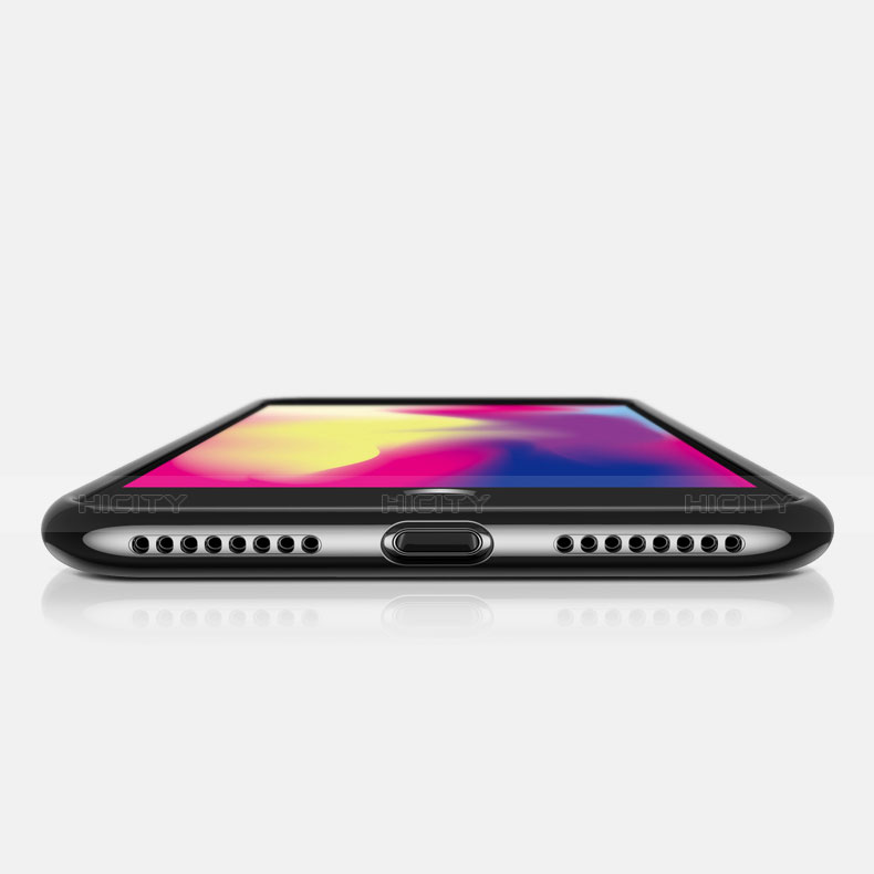 Funda Silicona Ultrafina Transparente A17 para Apple iPhone 8 Plus Negro