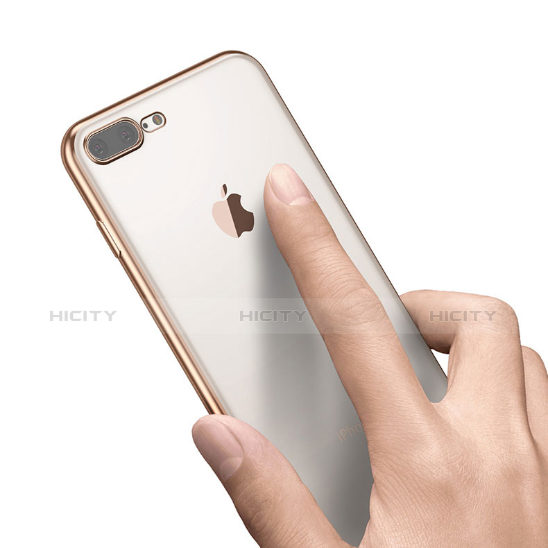 Funda Silicona Ultrafina Transparente A21 para Apple iPhone 7 Plus Oro