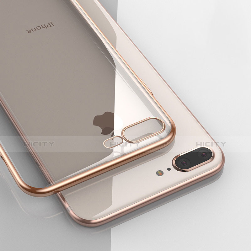 Funda Silicona Ultrafina Transparente A21 para Apple iPhone 7 Plus Oro