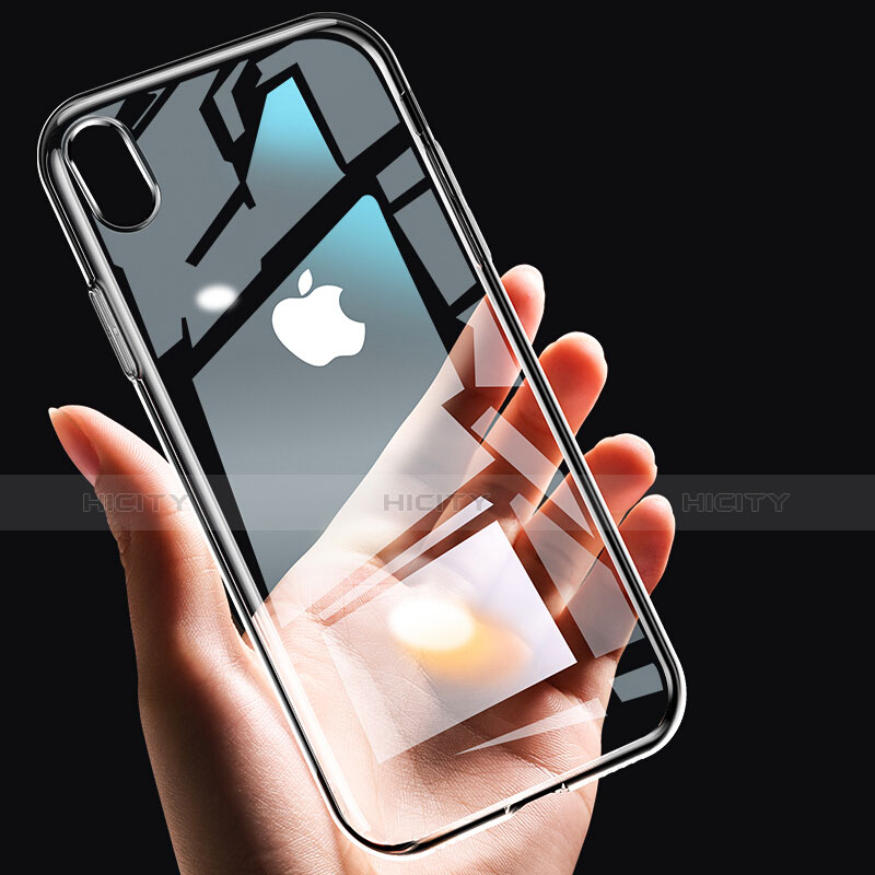 Funda Silicona Ultrafina Transparente C12 para Apple iPhone X Plata