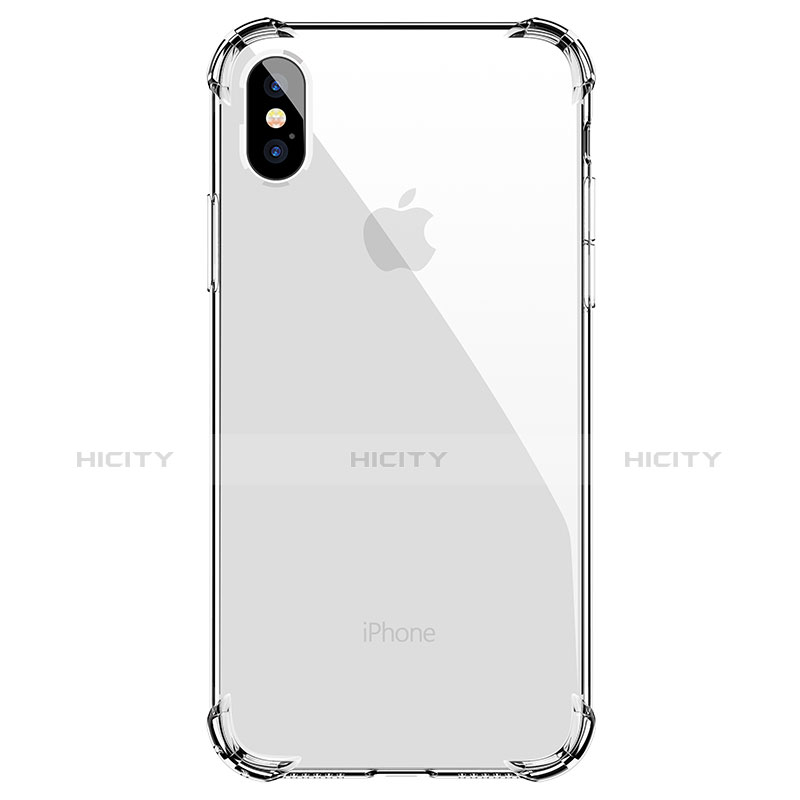 Funda Silicona Ultrafina Transparente C15 para Apple iPhone X Negro