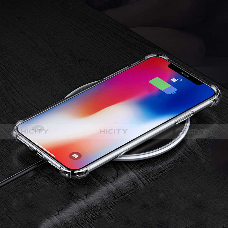 Funda Silicona Ultrafina Transparente C15 para Apple iPhone Xs Negro