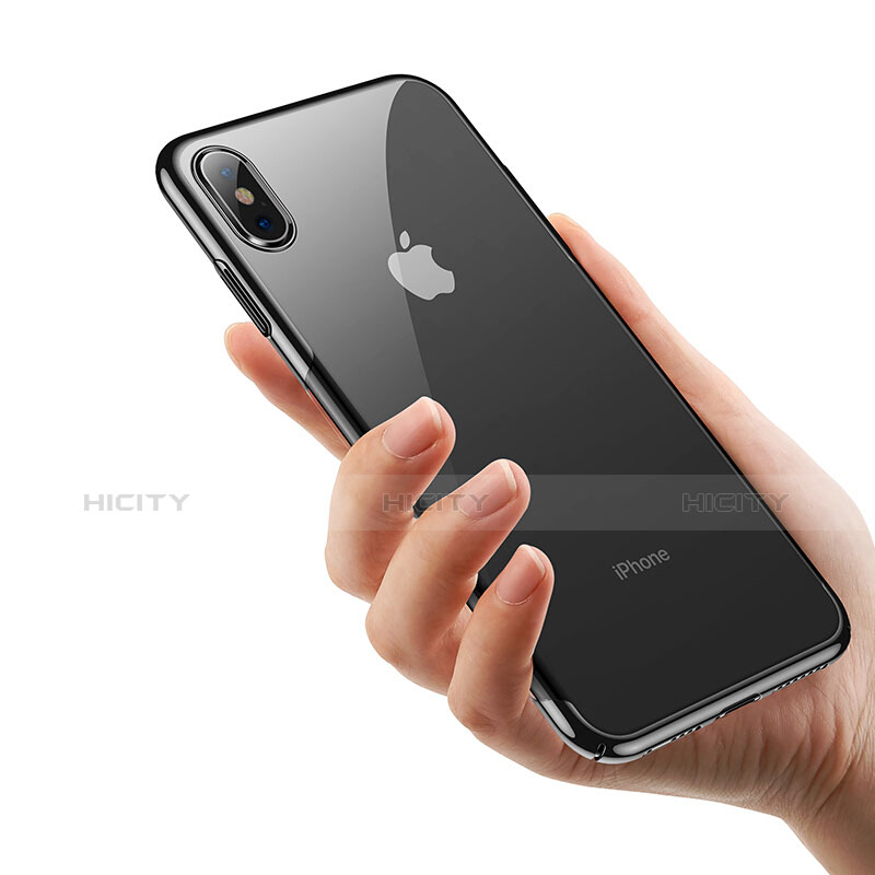 Funda Silicona Ultrafina Transparente C16 para Apple iPhone Xs Max Negro