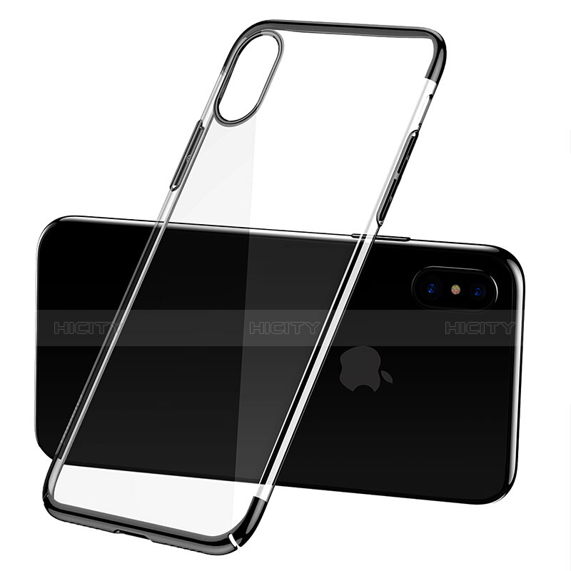 Funda Silicona Ultrafina Transparente C16 para Apple iPhone Xs Max Negro