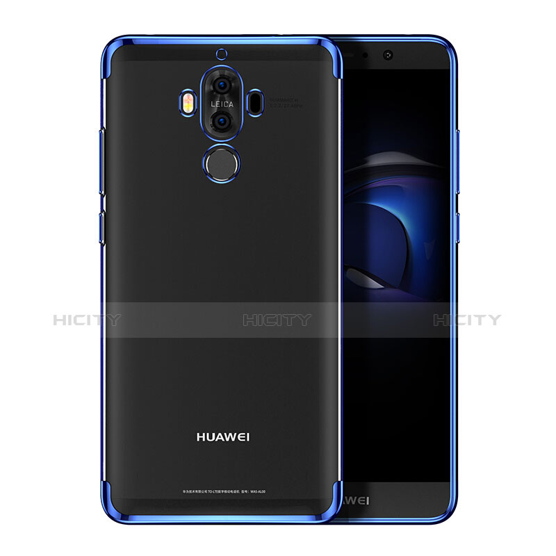 Funda Silicona Ultrafina Transparente con Anillo de dedo Soporte para Huawei Mate 10 Pro Azul