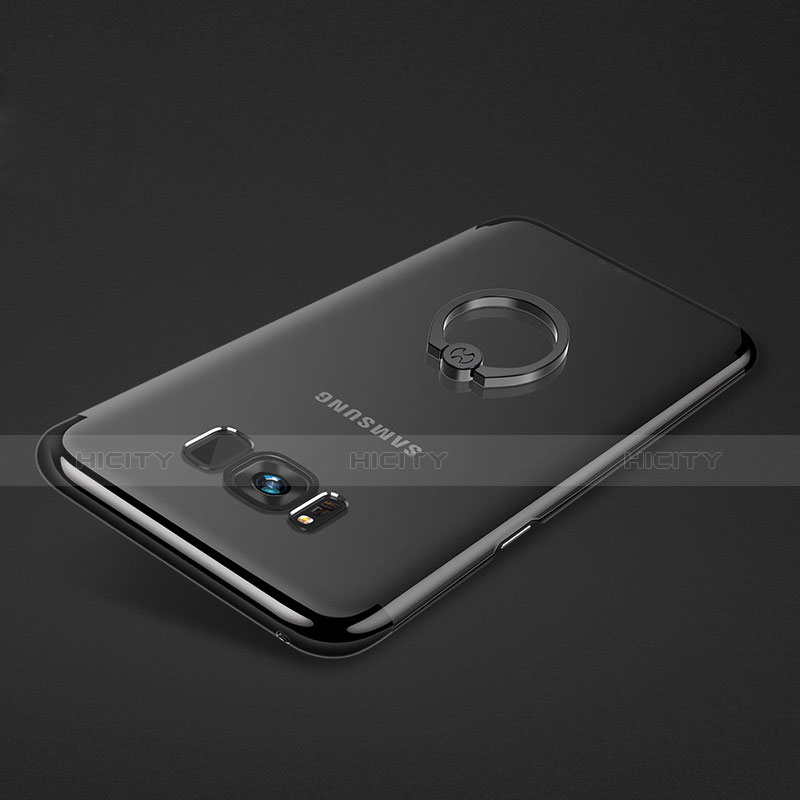 Funda Silicona Ultrafina Transparente con Anillo de dedo Soporte para Samsung Galaxy S8 Plus Claro