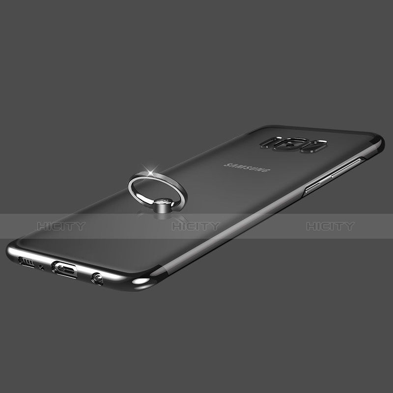 Funda Silicona Ultrafina Transparente con Anillo de dedo Soporte para Samsung Galaxy S8 Plus Claro