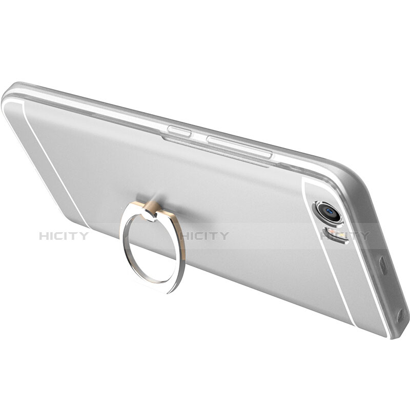 Funda Silicona Ultrafina Transparente con Anillo de dedo Soporte para Xiaomi Mi 5 Claro