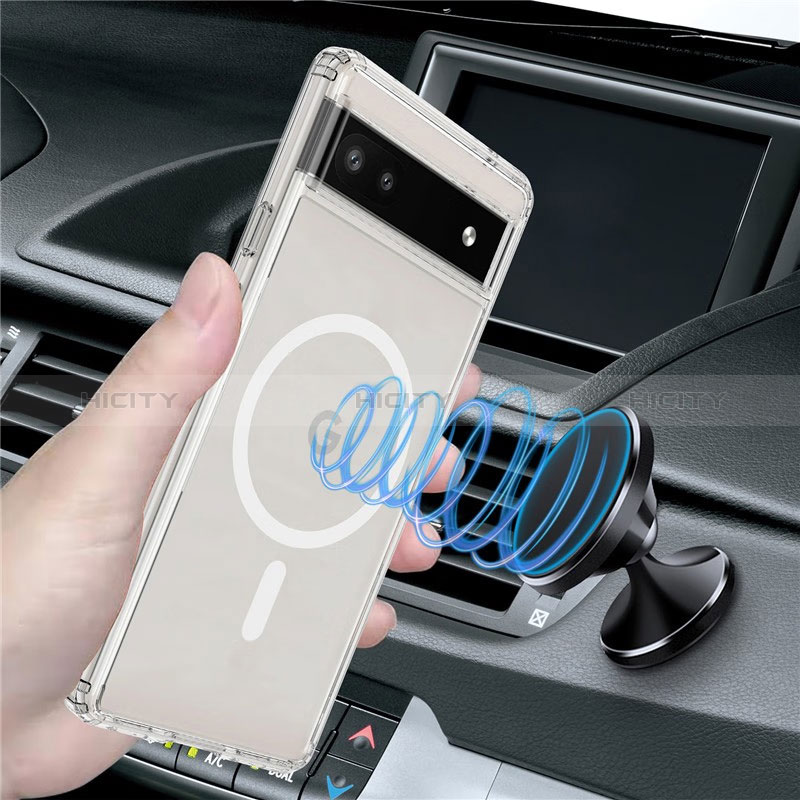 Funda Silicona Ultrafina Transparente con Mag-Safe Magnetic para Google Pixel 6a 5G Claro