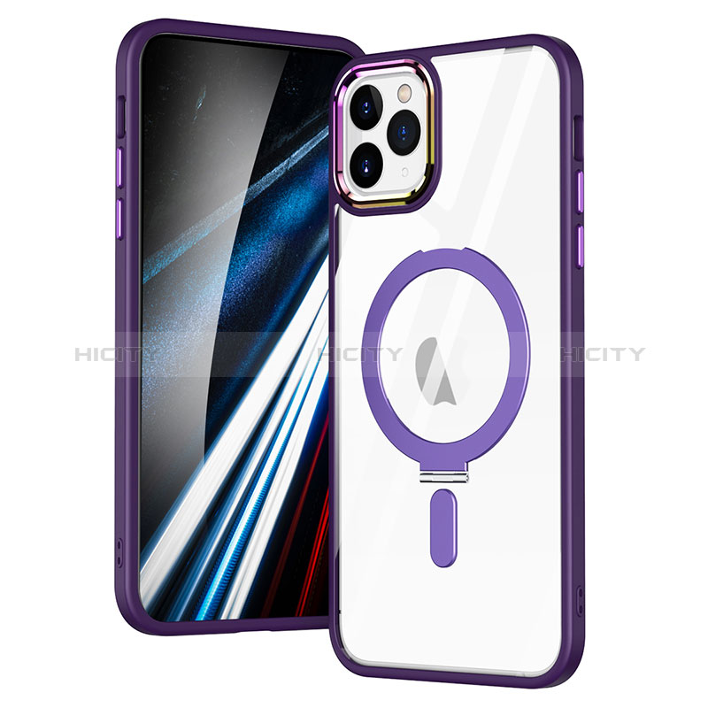 Funda Silicona Ultrafina Transparente con Mag-Safe Magnetic SD1 para Apple iPhone 11 Pro Morado