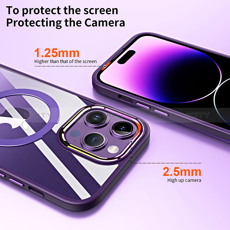 Funda Silicona Ultrafina Transparente con Mag-Safe Magnetic SD1 para Apple iPhone 15 Pro