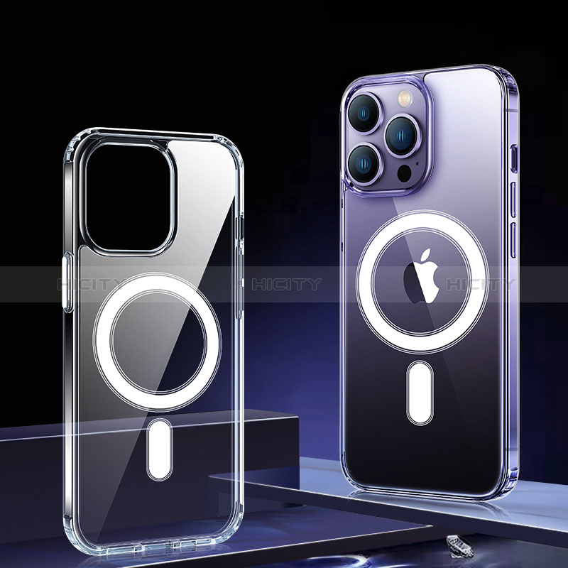 Funda Silicona Ultrafina Transparente con Mag-Safe Magnetic XD3 para Apple iPhone 13 Pro Max Claro