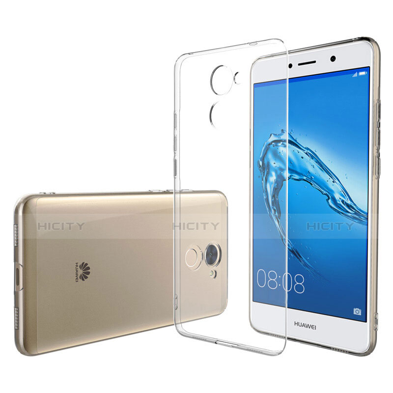 Funda Silicona Ultrafina Transparente con Protector de Pantalla para Huawei Enjoy 7 Plus Claro