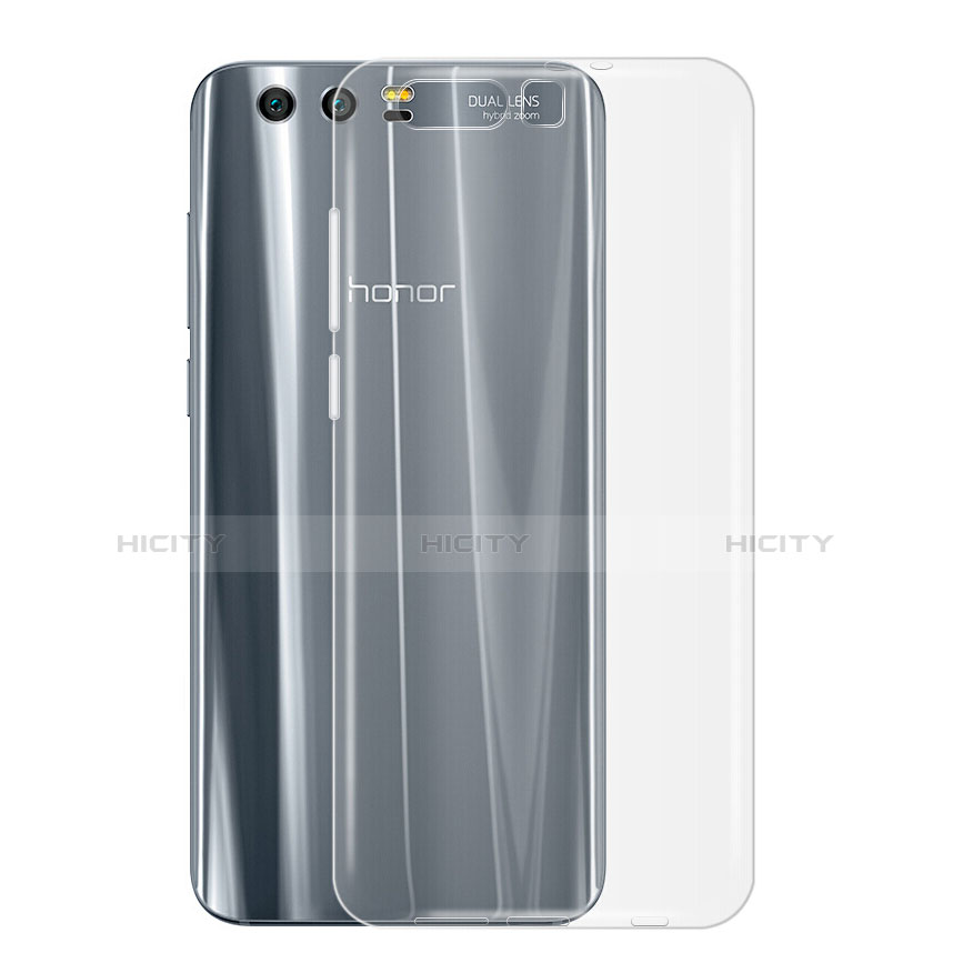 Funda Silicona Ultrafina Transparente con Protector de Pantalla para Huawei Honor 9 Premium Gris