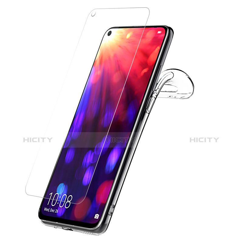 Funda Silicona Ultrafina Transparente con Protector de Pantalla para Huawei Honor V20 Claro