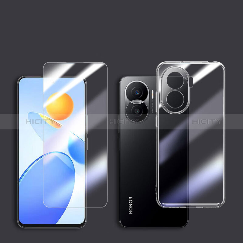 Funda Silicona Ultrafina Transparente con Protector de Pantalla para Huawei Honor X40i 5G Claro