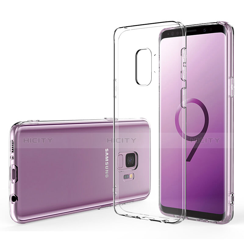 Funda Silicona Ultrafina Transparente con Protector de Pantalla para Samsung Galaxy S9 Claro