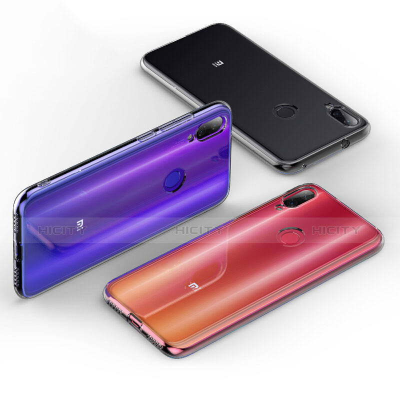 Funda Silicona Ultrafina Transparente con Protector de Pantalla para Xiaomi Mi Play 4G Claro