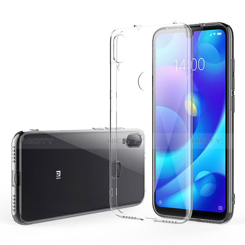 Funda Silicona Ultrafina Transparente con Protector de Pantalla para Xiaomi Mi Play 4G Claro