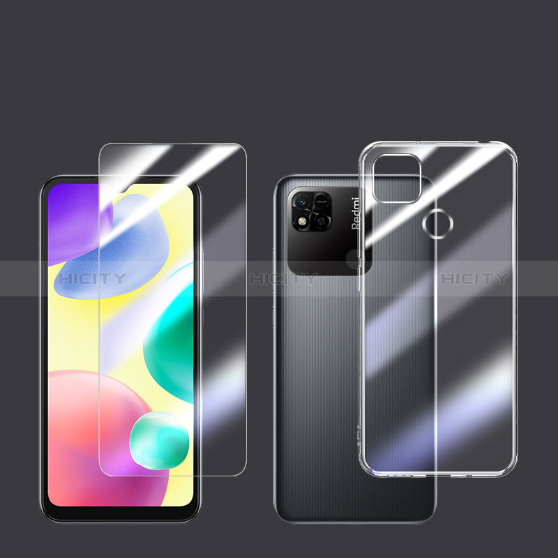 Funda Silicona Ultrafina Transparente con Protector de Pantalla para Xiaomi Redmi 9 Activ Claro