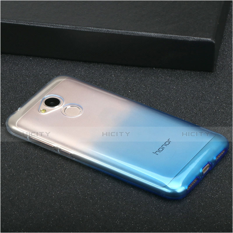 Funda Silicona Ultrafina Transparente Gradiente G01 para Huawei Honor 6A Azul