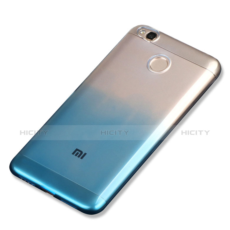 Funda Silicona Ultrafina Transparente Gradiente G01 para Xiaomi Redmi 4X Azul