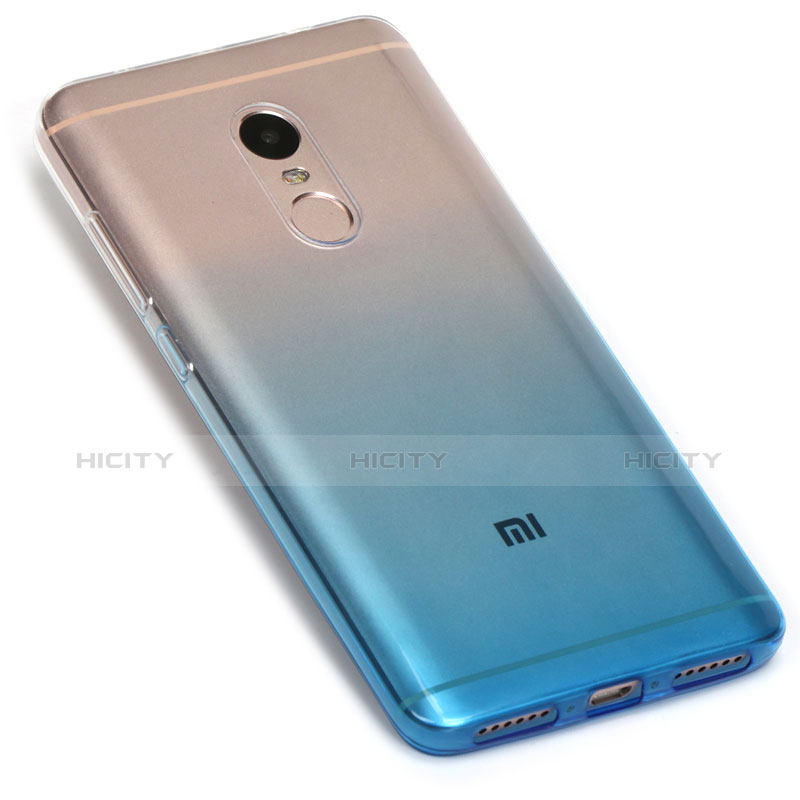 Funda Silicona Ultrafina Transparente Gradiente G01 para Xiaomi Redmi Note 4X Azul