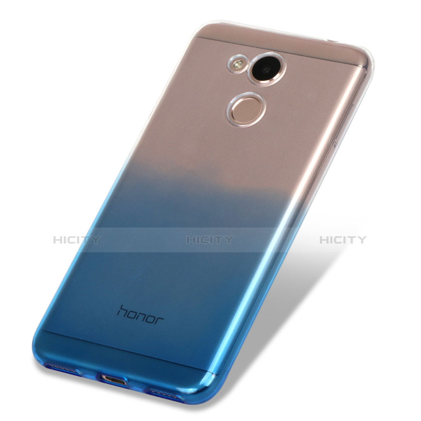 Funda Silicona Ultrafina Transparente Gradiente para Huawei Honor 6C Pro Azul