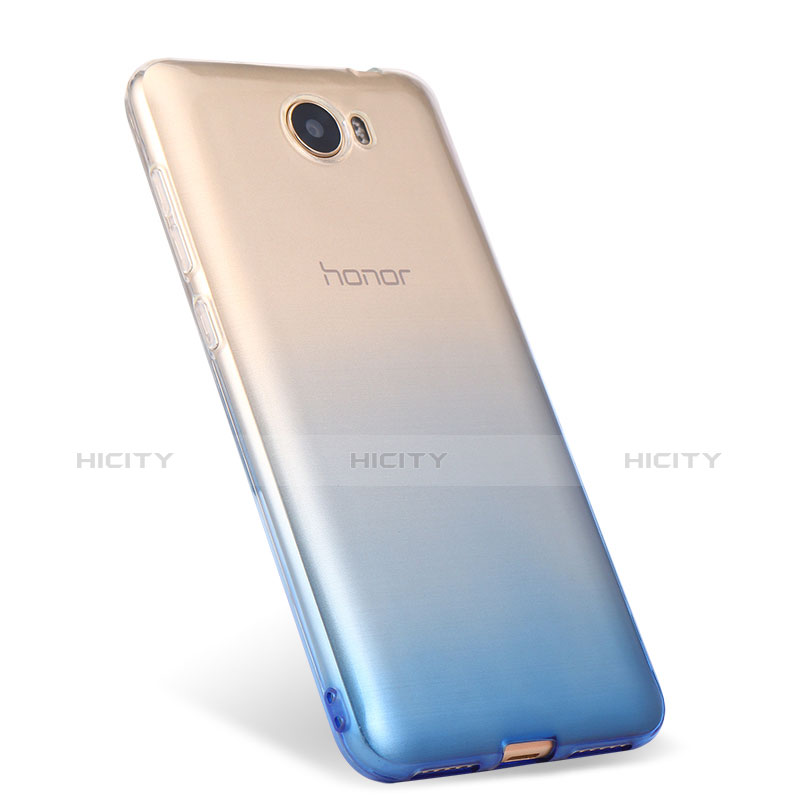 Funda Silicona Ultrafina Transparente Gradiente para Huawei Honor Play 5 Azul