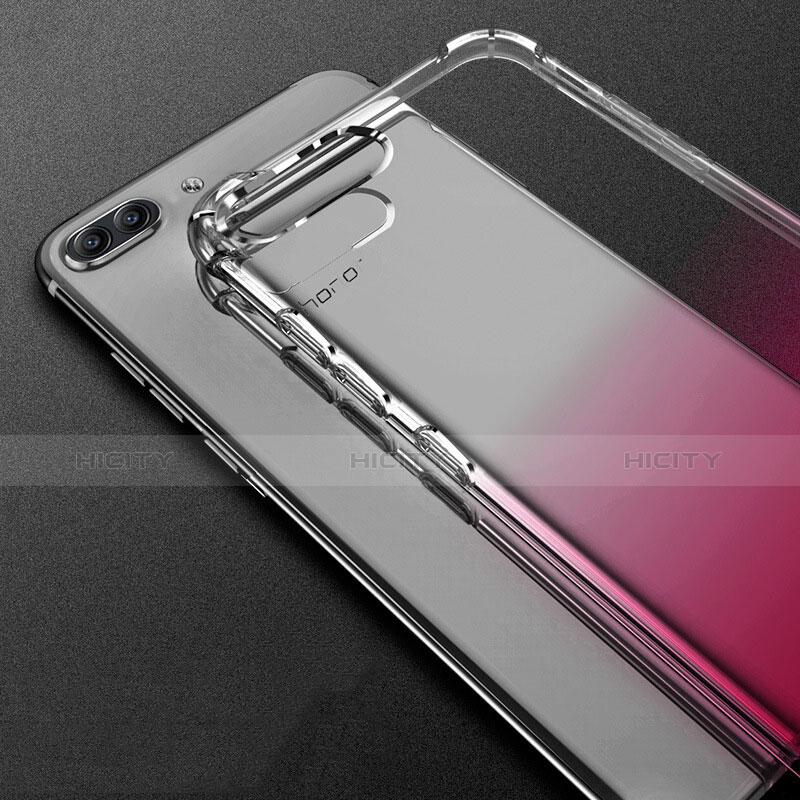 Funda Silicona Ultrafina Transparente Gradiente para Huawei Honor View 10 Rosa