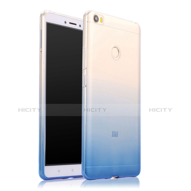 Funda Silicona Ultrafina Transparente Gradiente para Xiaomi Mi Max Azul