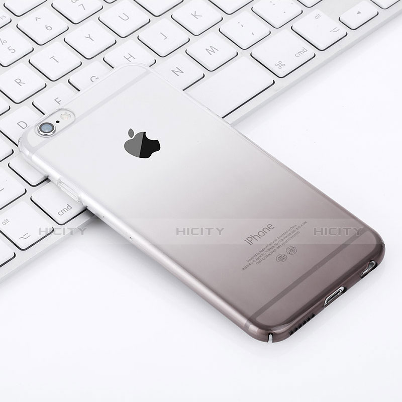 Funda Silicona Ultrafina Transparente Gradiente Z01 para Apple iPhone 6 Gris