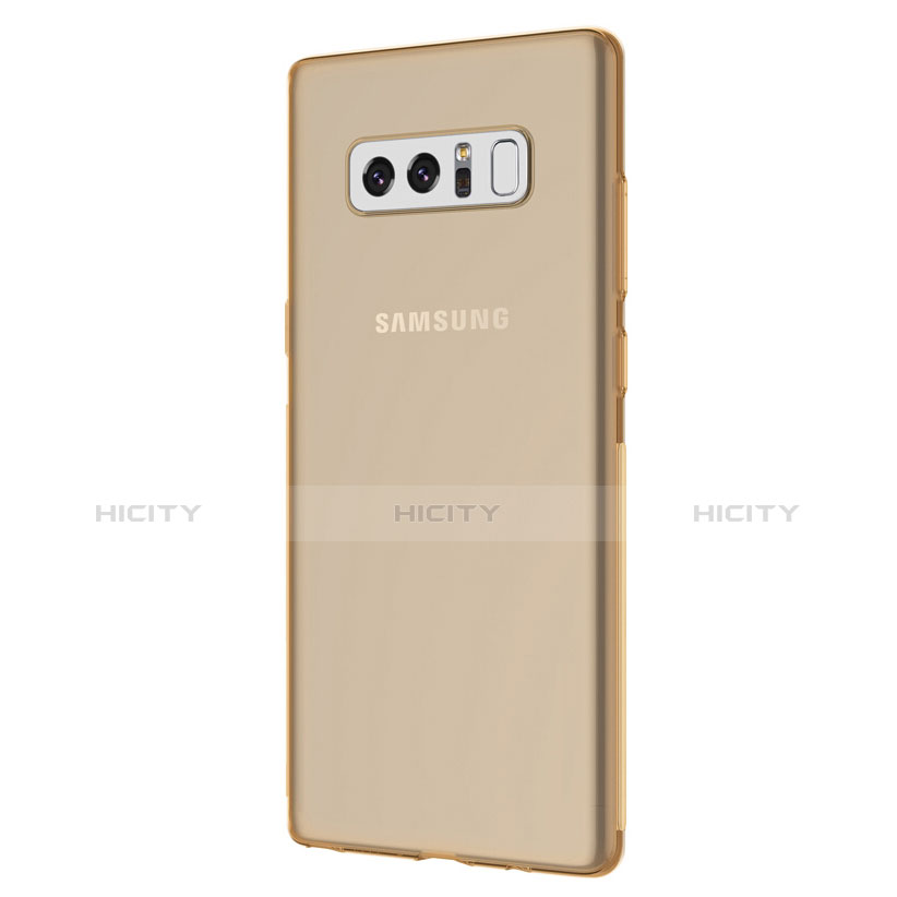 Funda Silicona Ultrafina Transparente H01 para Samsung Galaxy Note 8 Duos N950F Oro